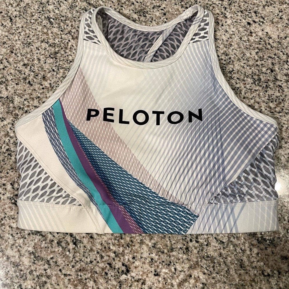 Peloton x WITH Sports Bra Top Geometric Activewear Spin Size Small